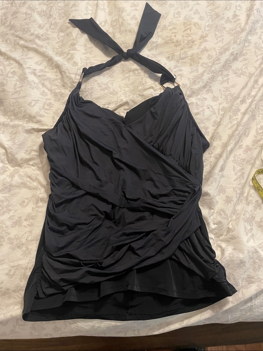 SPANX Black Halter bathing suit top size Women’s 16